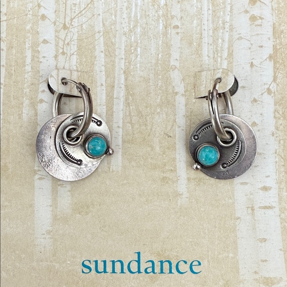 Dennis Hogan “Santa Fe Sun” turquoise earrings. New with tags from Sundance.
